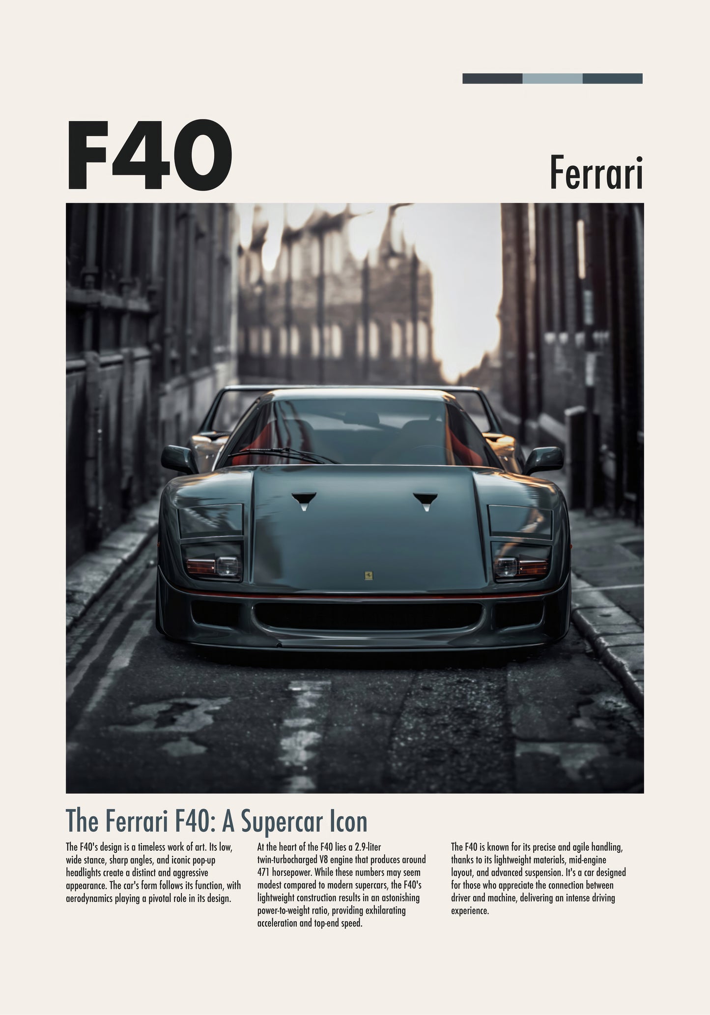 Ferrari F40 Poster