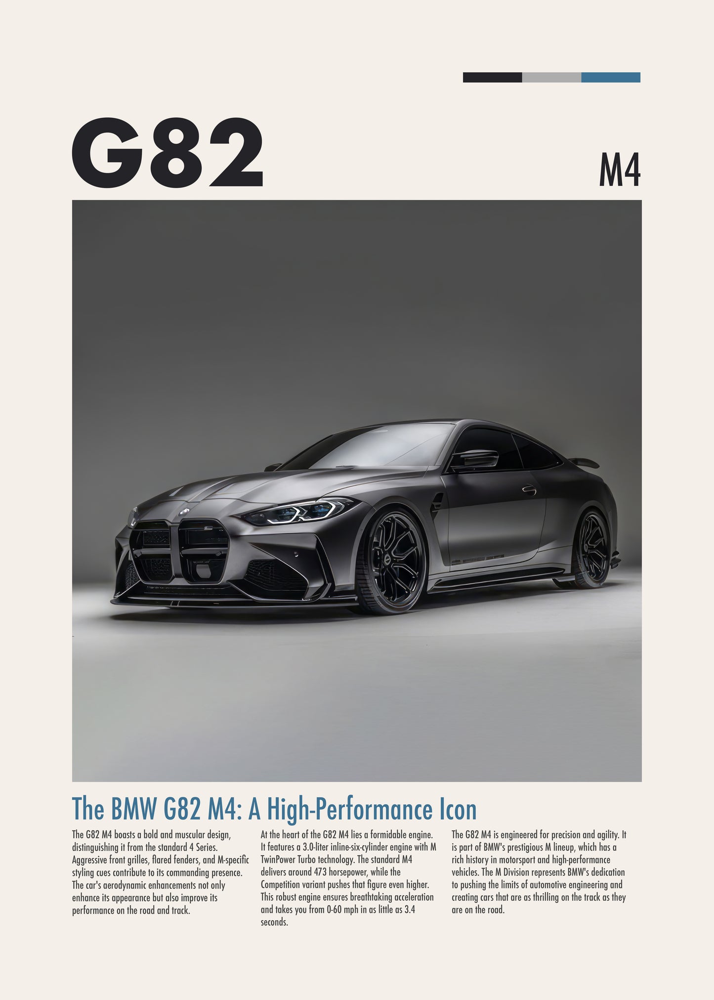 BMW M4 G82 Poster