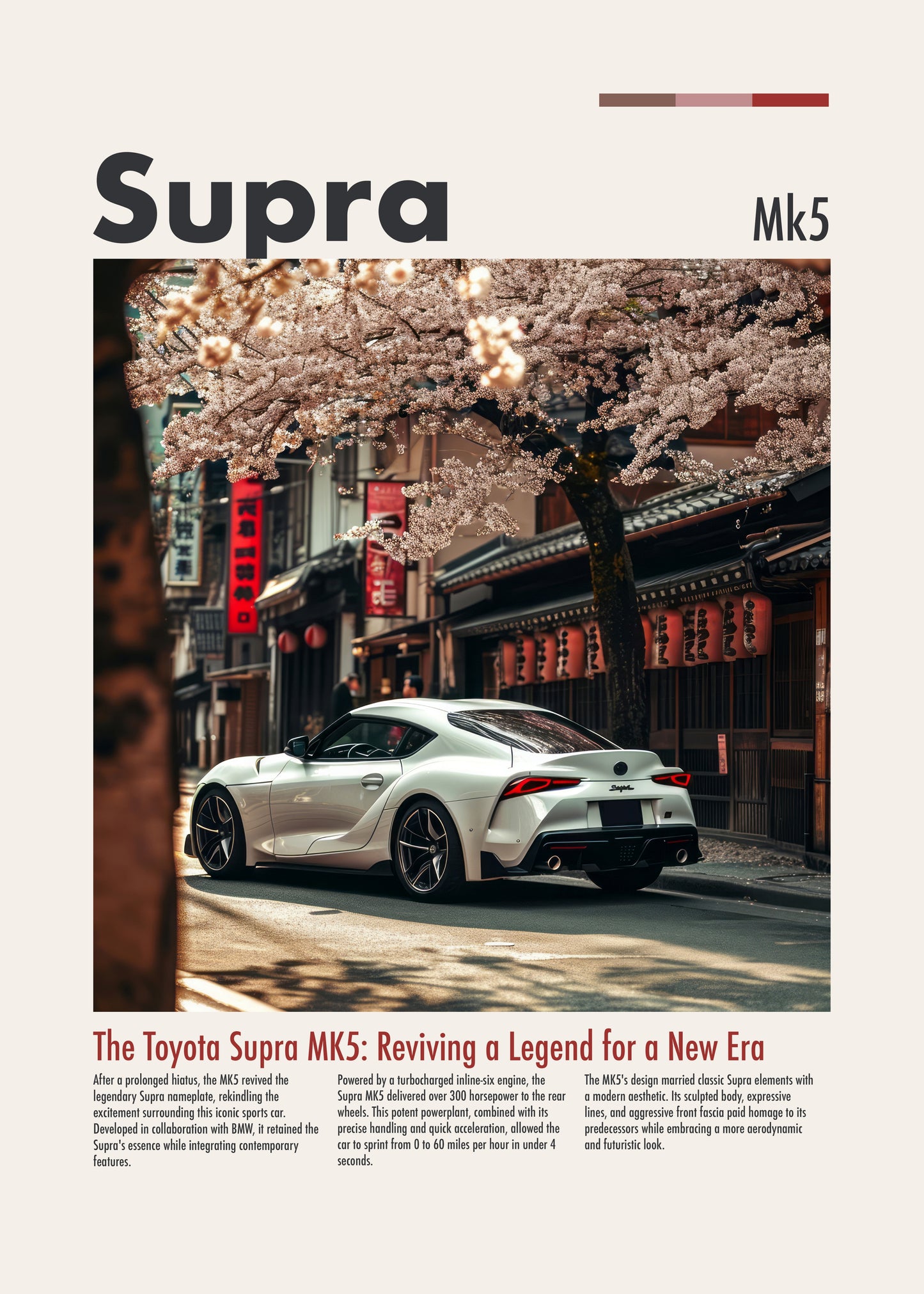 Toyota Supra MK5 Poster
